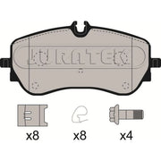 Juratek Rear Brake Pad Set JCP8206