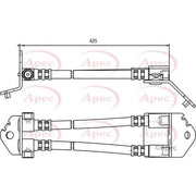 Apec Brake Hydraulic Hose Line Rear HOS3555