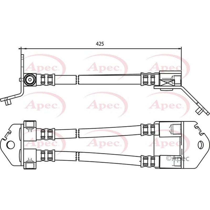 Apec Brake Hydraulic Hose Line Rear HOS3555