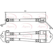 Apec Brake Hydraulic Hose Line Rear HOS3555