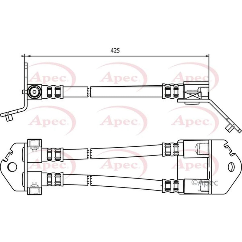 Apec Brake Hydraulic Hose Line Rear HOS3555