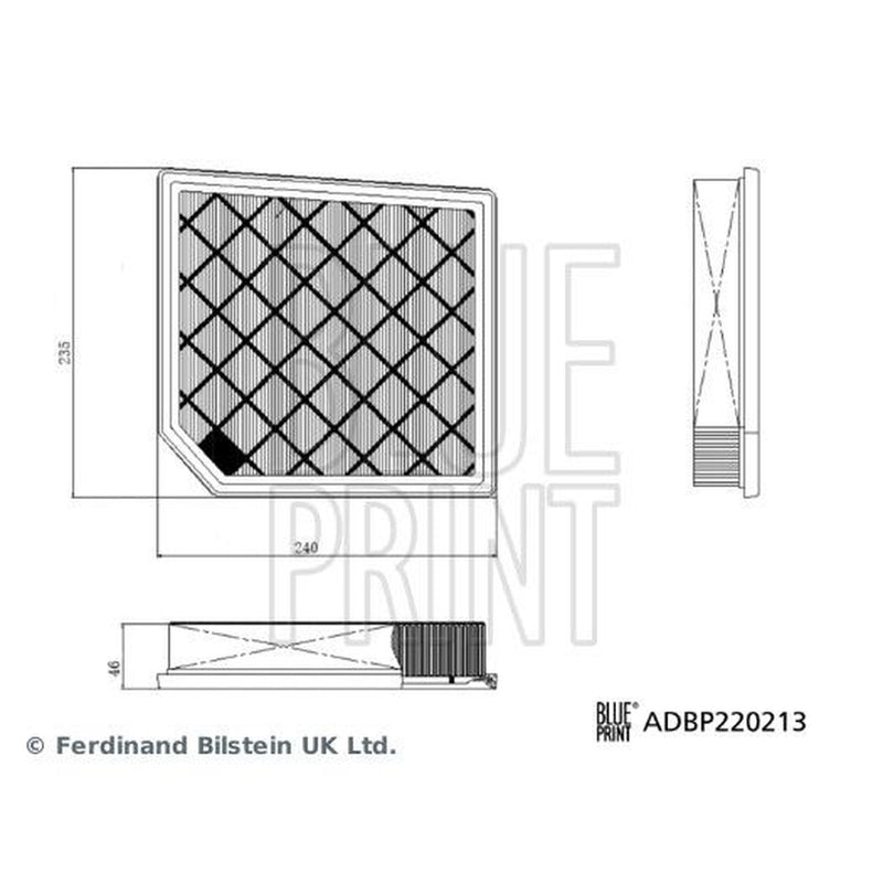 Blue Print Engine Air Filter ADBP220213