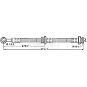 Borg & Beck Brake Hydraulic Hose Line Rear BBH7146