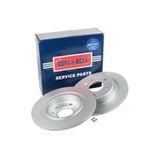 Borg & Beck 2 x Solid Rear Brake Discs BBD5501