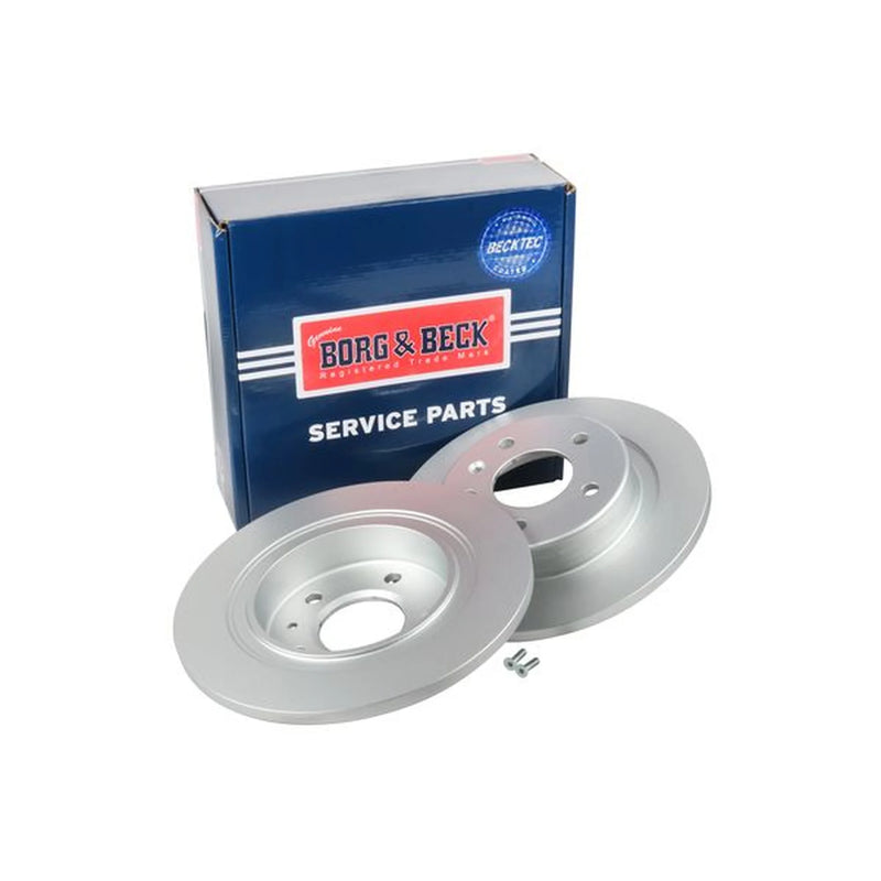 Borg & Beck 2 x Solid Rear Brake Discs BBD5501