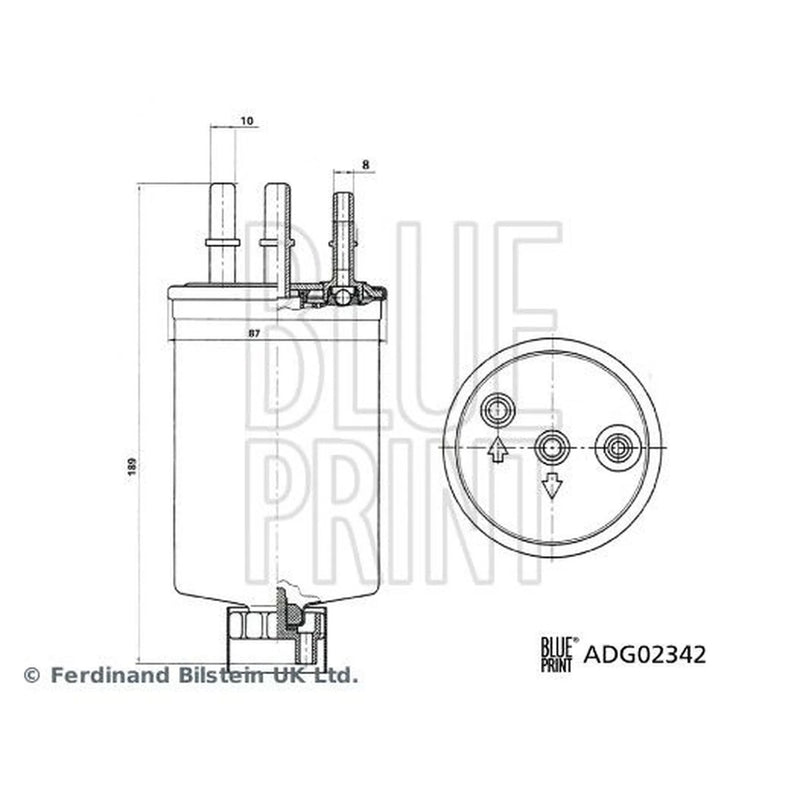 Blue Print Fuel Filter Element ADG02342