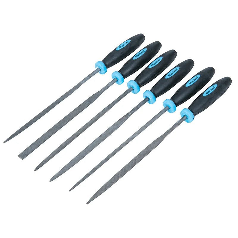 BlueSpot Tools Mini File Set with Pouch 6 Piece - 22652