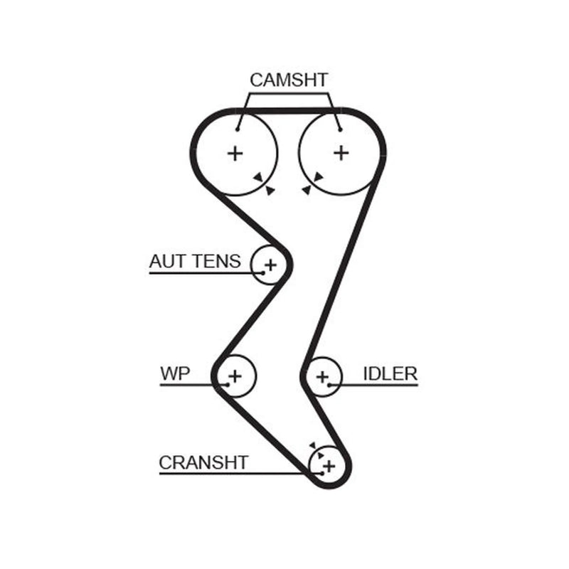 Gates Timing Belt Kit with Rollers K015528XS