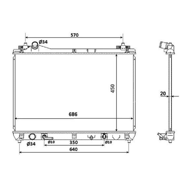 NRF Engine Radiator 53702