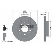 Textar 2 x Vented Front Brake Discs 92062000