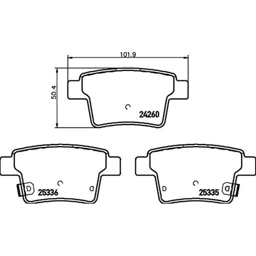 Mintex Rear Brake Pad Set MDB3118