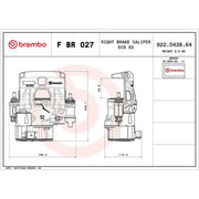 Brembo Brake Caliper Assembly Rear Right FBR027