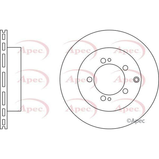 APEC Brake Disc (Front) (Single) DSK3661 fits Mercedes-Benz Apec  - Town Parts