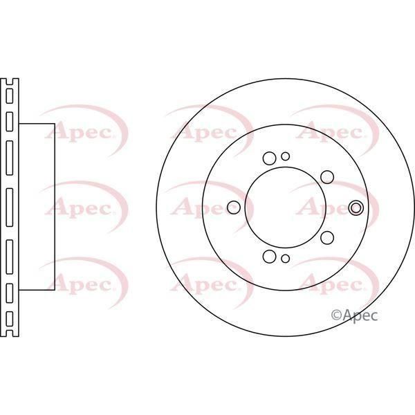 APEC Brake Disc (Front) (Single) DSK3661 fits Mercedes-Benz Apec  - Town Parts