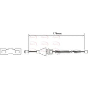 Apec Handbrake Cable Left Rear CAB1137
