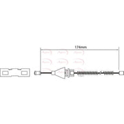 Apec Handbrake Cable Left Rear CAB1137