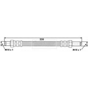 Borg & Beck Brake Hydraulic Hose Line Rear Left BBH6165