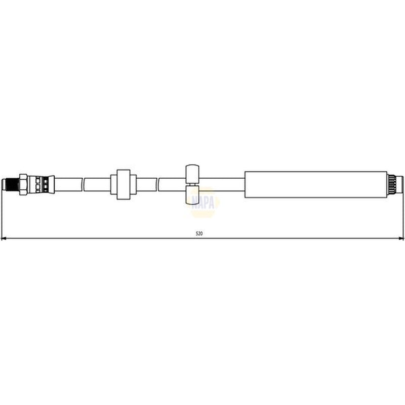 NAPA Brake Hydraulic Hose Line Front NBH1250