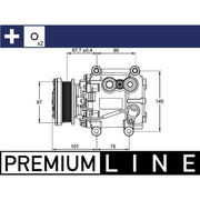 Mahle Air Conditioning Compressor ACP 1099 000P
