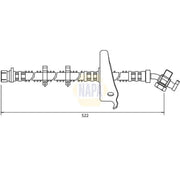 NAPA Brake Hydraulic Hose Line Front Left NBH1379