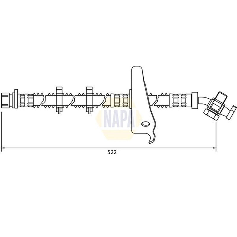 NAPA Brake Hydraulic Hose Line Front Left NBH1379