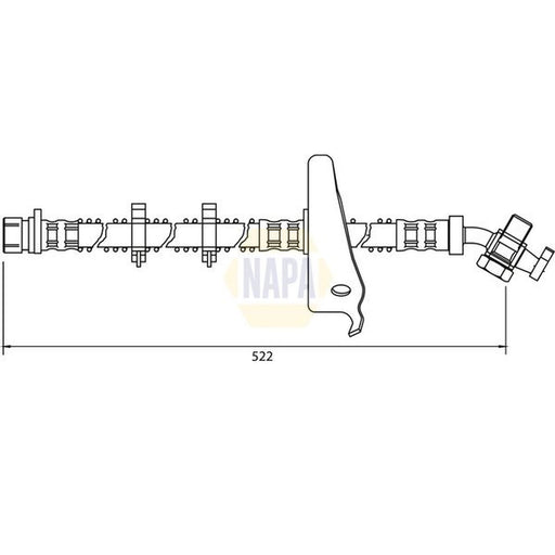 NAPA Brake Hydraulic Hose Line Front Left NBH1379