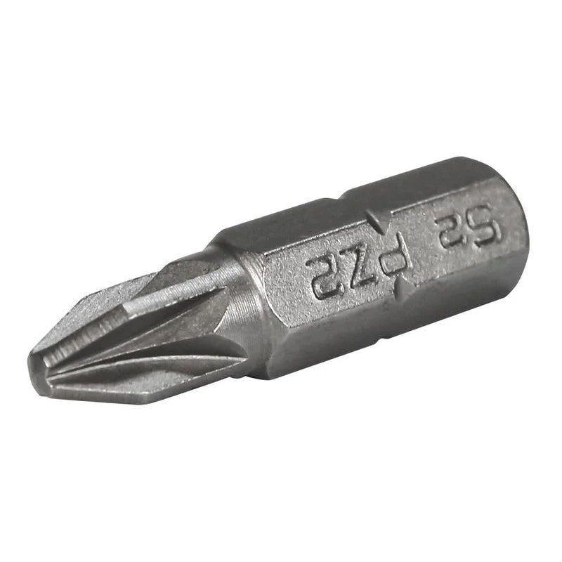Faithfull Pozi S2 Grade Steel Screwdriver Bits PZ2 x (Pack 3) 25-50mm