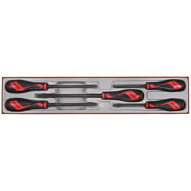 Teng Tools Screwdriver Set TTX4 5 Pieces Flat & Phillips