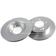 Borg & Beck 2 x Solid Rear Brake Discs BBD5174