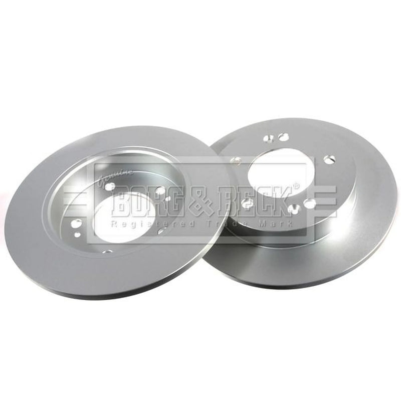 Borg & Beck 2 x Solid Rear Brake Discs BBD5174