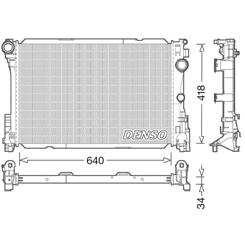 Denso Engine Radiator DRM17049