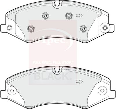 Apec Black Front Brake Pad Set PAD1836B