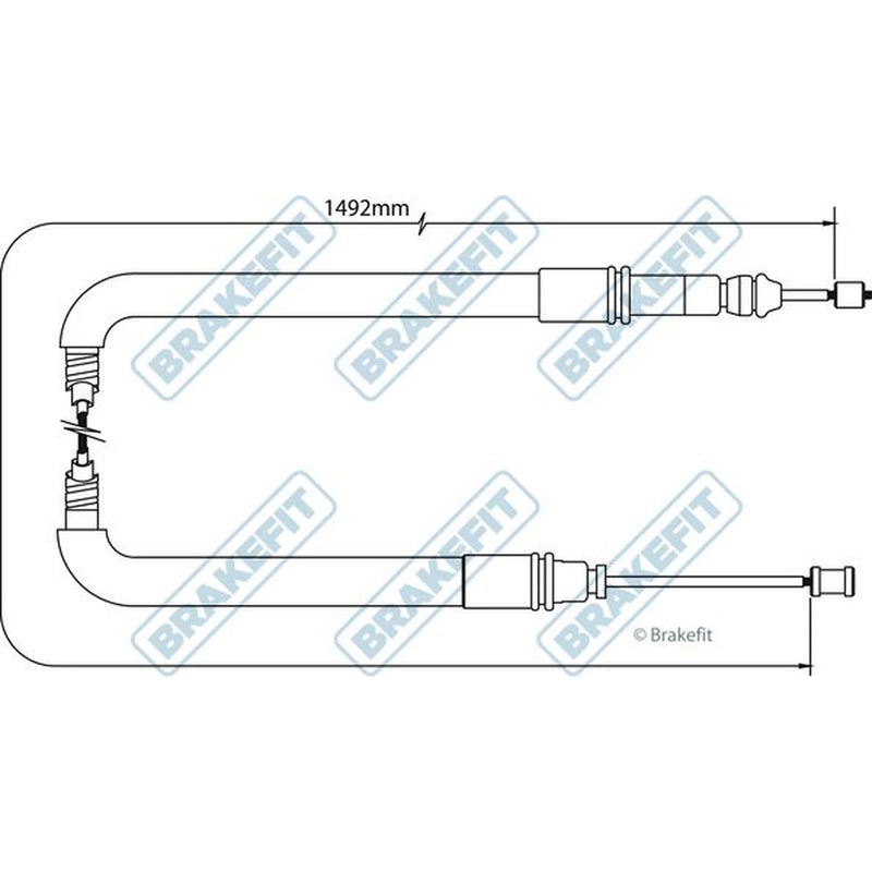Apec Handbrake Cable Left Rear BBC3064