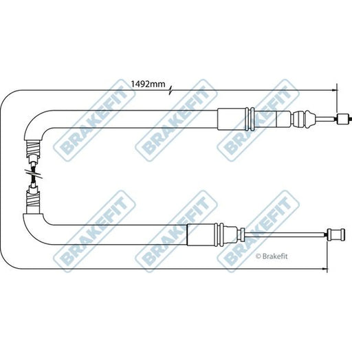 Apec Handbrake Cable Left Rear BBC3064
