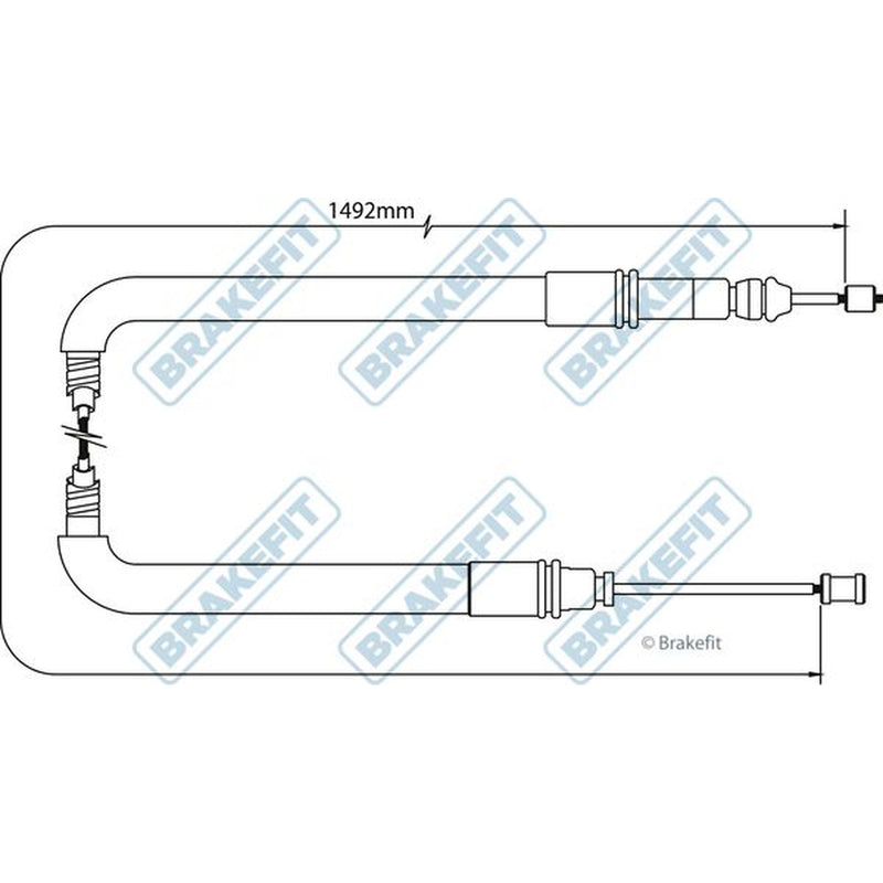 Apec Handbrake Cable Left Rear BBC3064