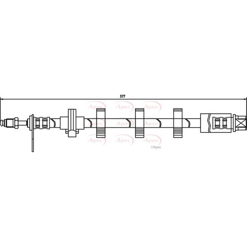 Apec Brake Hydraulic Hose Line Front Left HOS3275