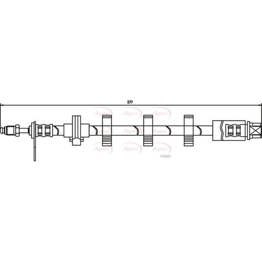 Apec Brake Hydraulic Hose Line Front Left HOS3275