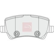 Apec Rear Brake Pad Set PAD1857