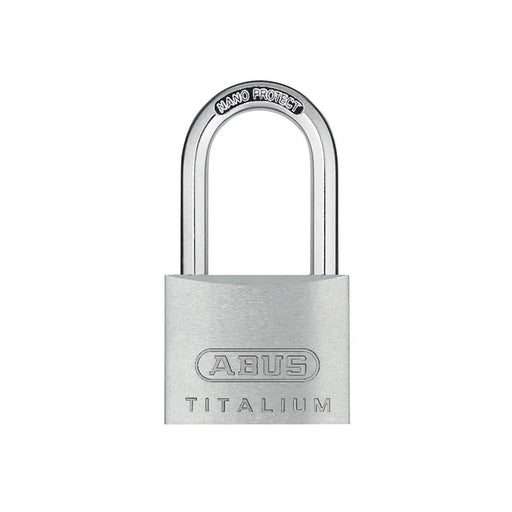 ABUS Mechanical 64TI/40mm TITALIUM™ Padlock 40mm Long Shackle Keyed Alike KA6411