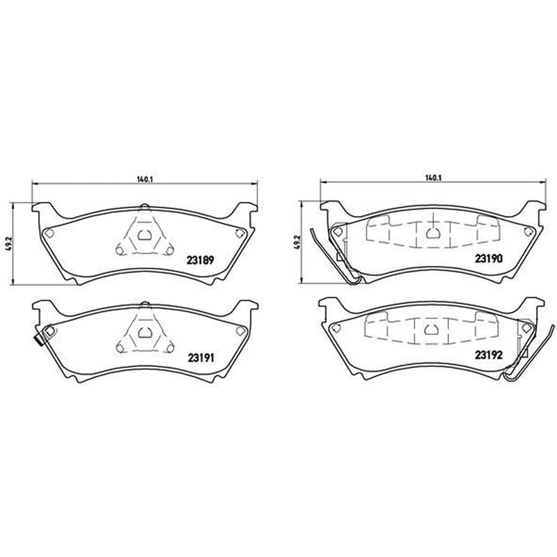 Brembo Rear Brake Pad Set P50040