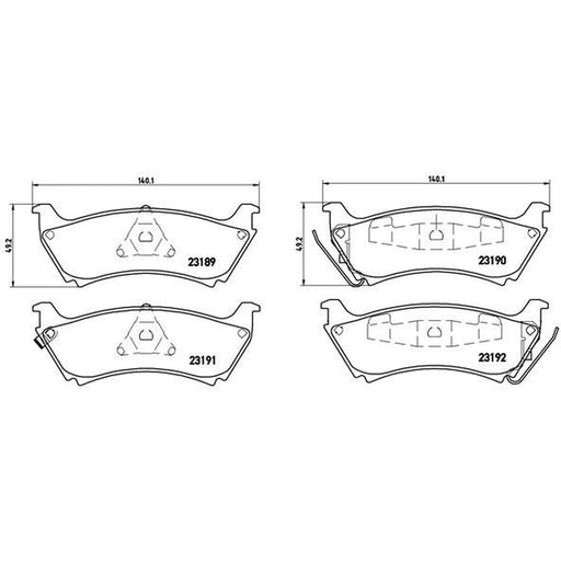 Brembo Rear Brake Pad Set P50040