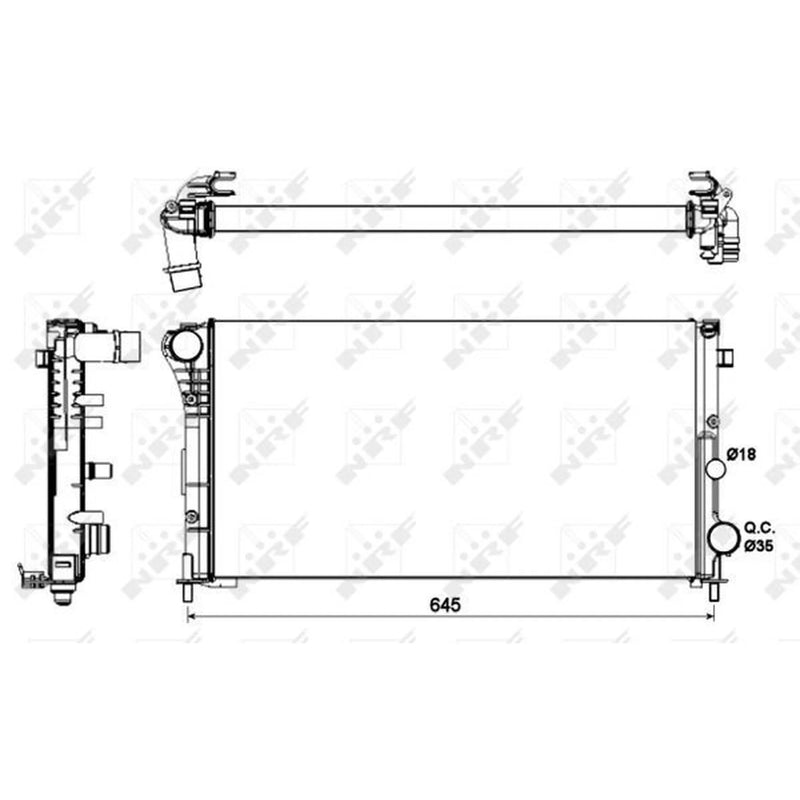 NRF Engine Radiator 58185