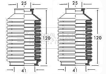 BORG & BECK BSG3083 Steering Bellow Kit Front Right Left Fits Seat Ibiza VW Golf Borg & Beck - Town Parts