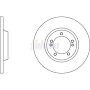 Fahren 2 x Solid Rear Brake Discs FBD6787