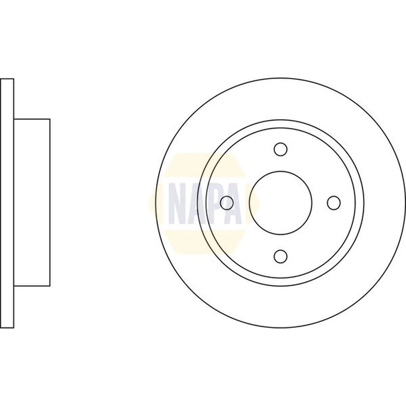 NAPA 2 x Solid Front Brake Discs NBD5086