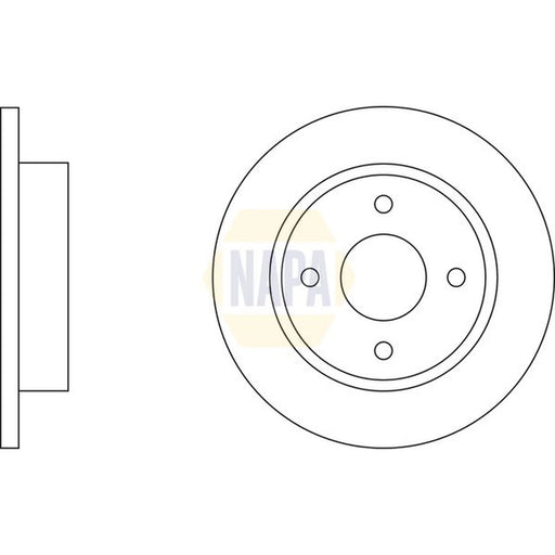 NAPA 2 x Solid Front Brake Discs NBD5086