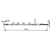 Bosch Handbrake Cable Left Rear 1 987 482 357
