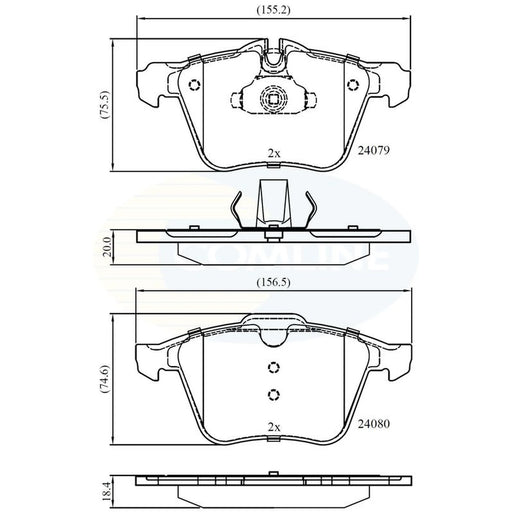 Comline 4 x Front Brake Pad Set CBP06063
