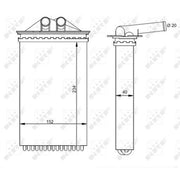 NRF Heater Matrix Core Heat Exchanger 54331