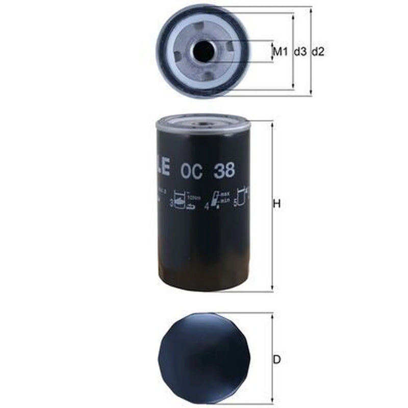 Mahle Engine Oil Filter OC 38